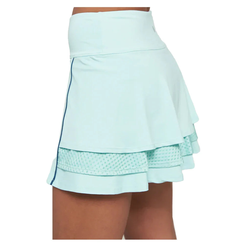 Women`s Elite Down The Line 13 Inch Tennis Skort Sea Crystal and Dragonfly Apparel Lija