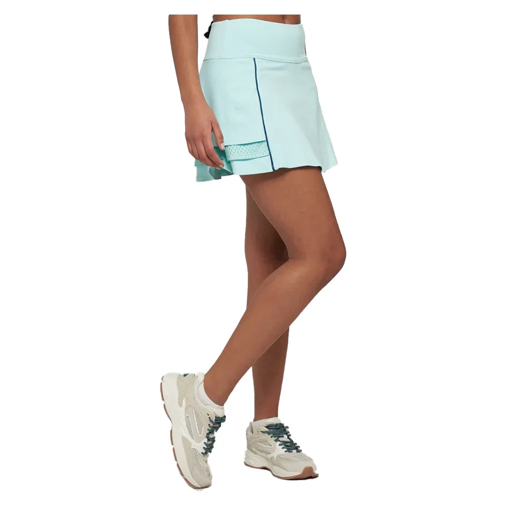 Women`s Elite Down The Line 13 Inch Tennis Skort Sea Crystal and Dragonfly Apparel Lija