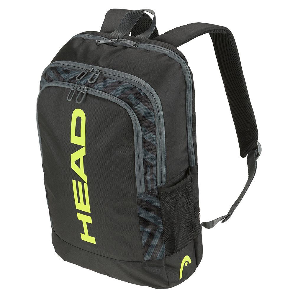 Base 17L Tennis Backpack Black and Yellow Bags Head