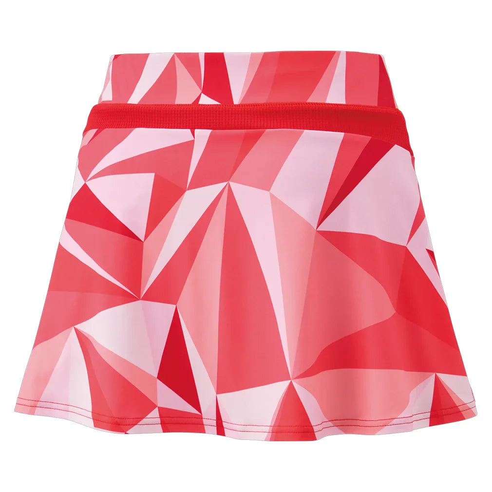 Women`s Pattern Tournament Tennis Skort Coral Red Apparel Yonex