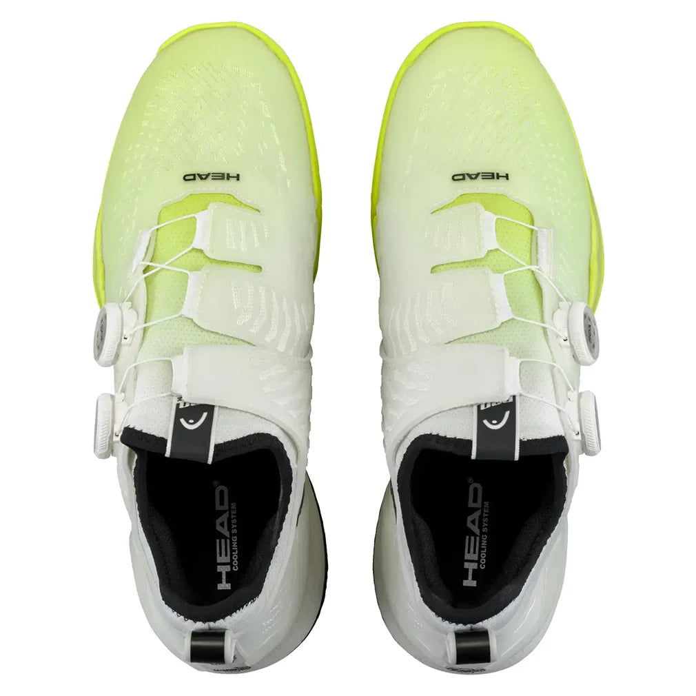 Men`s Endure Pro BOA Tennis Shoes White and Yellow Footwear Head