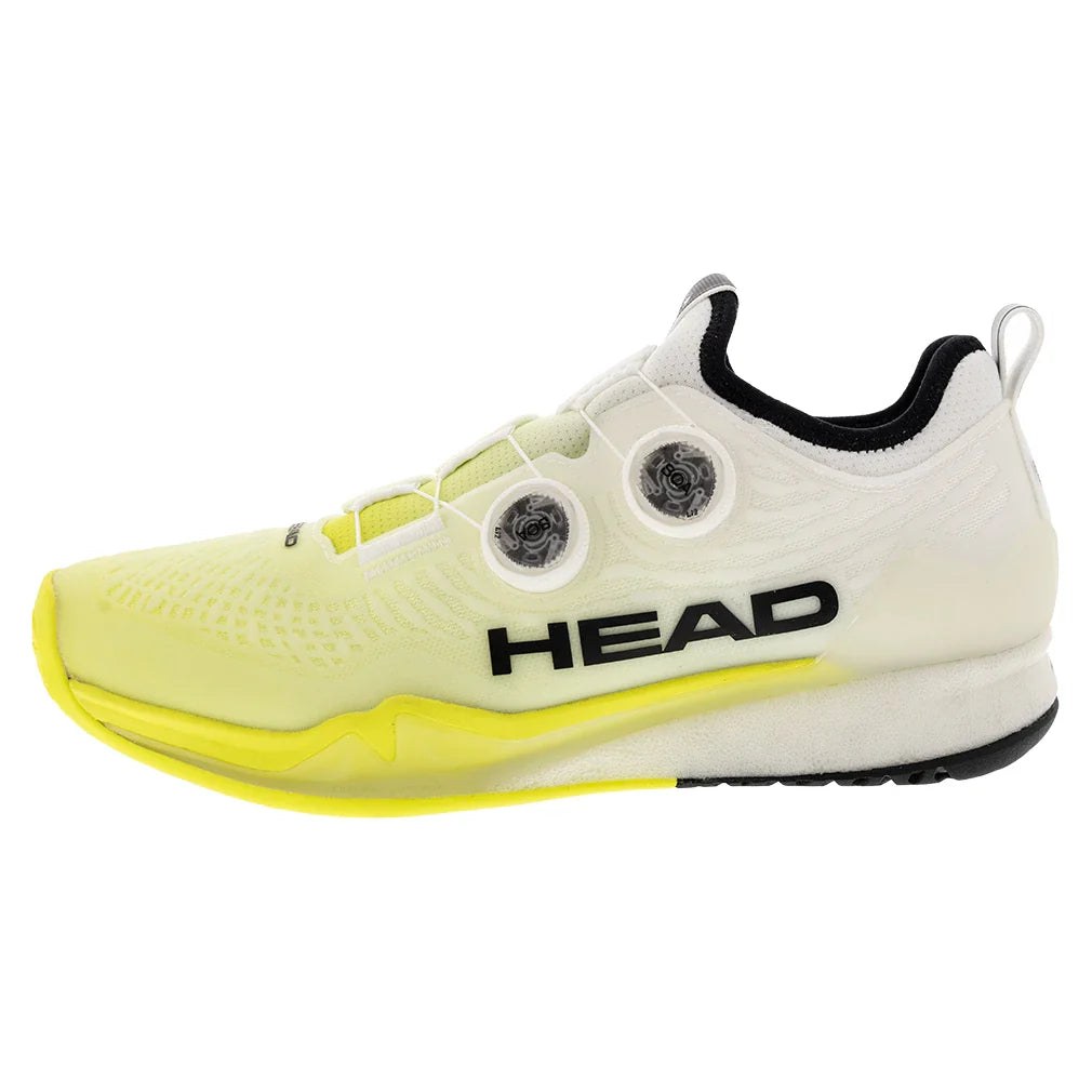 Men`s Endure Pro BOA Tennis Shoes White and Yellow Footwear Head