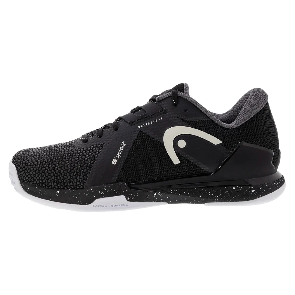 Men`s Sprint Pro 4.0 SF Tennis Shoes Black and White Footwear Head
