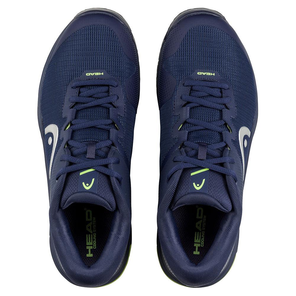 Men`s Revolt Pro 4.5 Tennis Shoes Navy and Lime Footwear Head