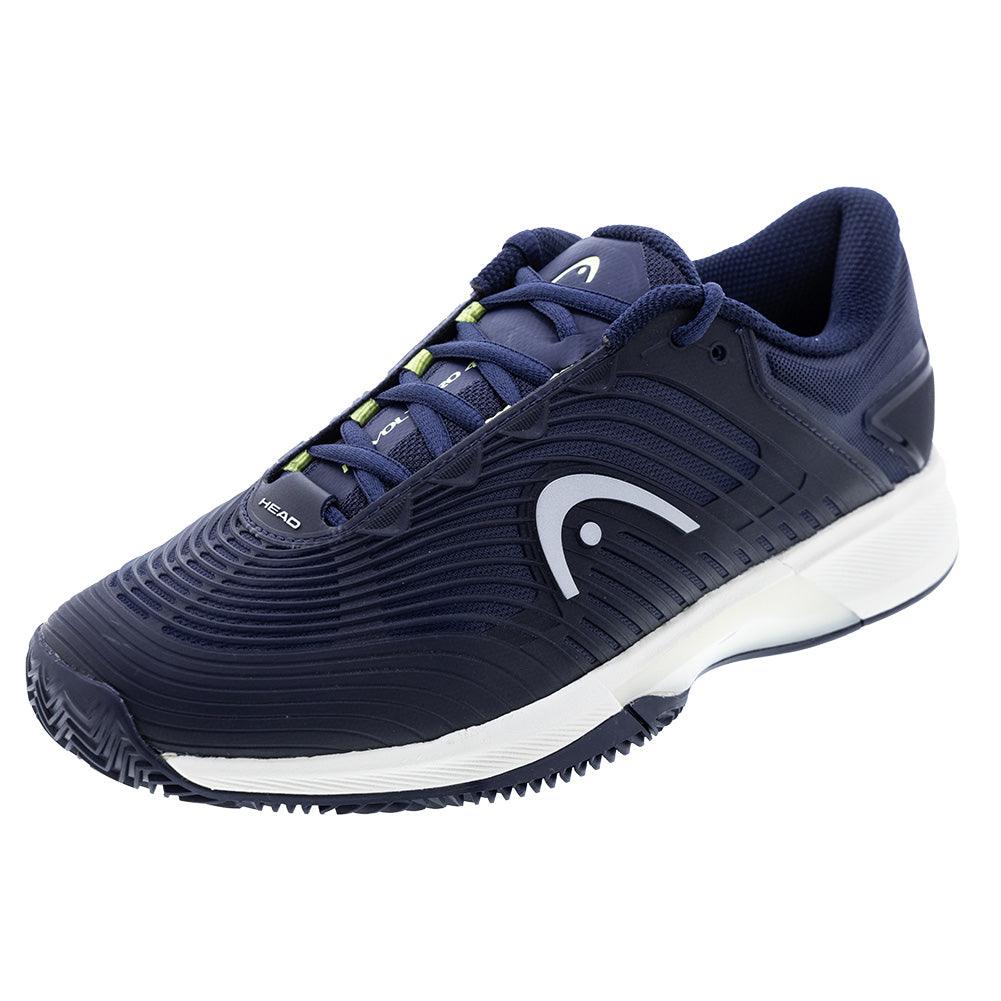 Men`s Revolt Pro 4.5 Clay Tennis Shoes Navy and Lime Footwear Head