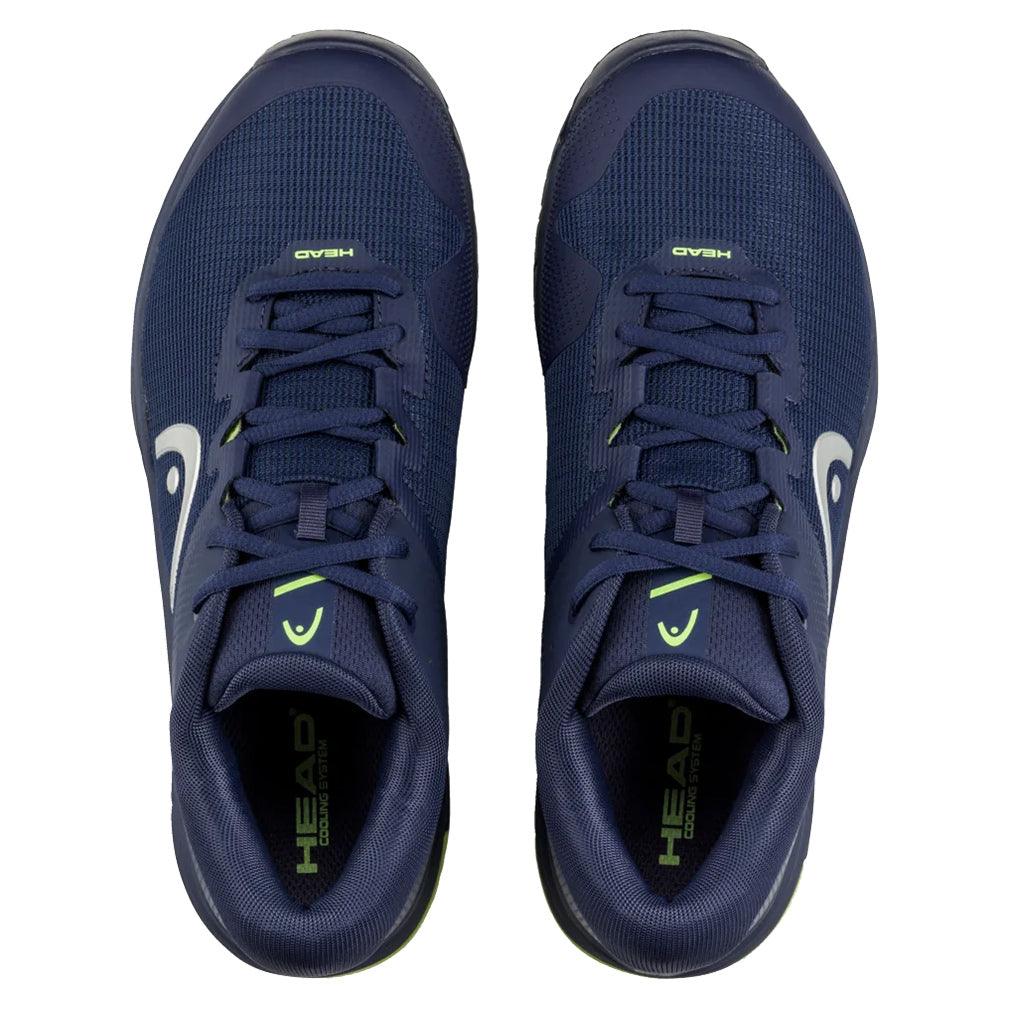 Men`s Revolt Evo 2.0 Tennis Shoes Navy and Lime Footwear Head