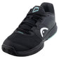 Men`s Revolt Court Tennis Shoes Black and Teal Footwear Head