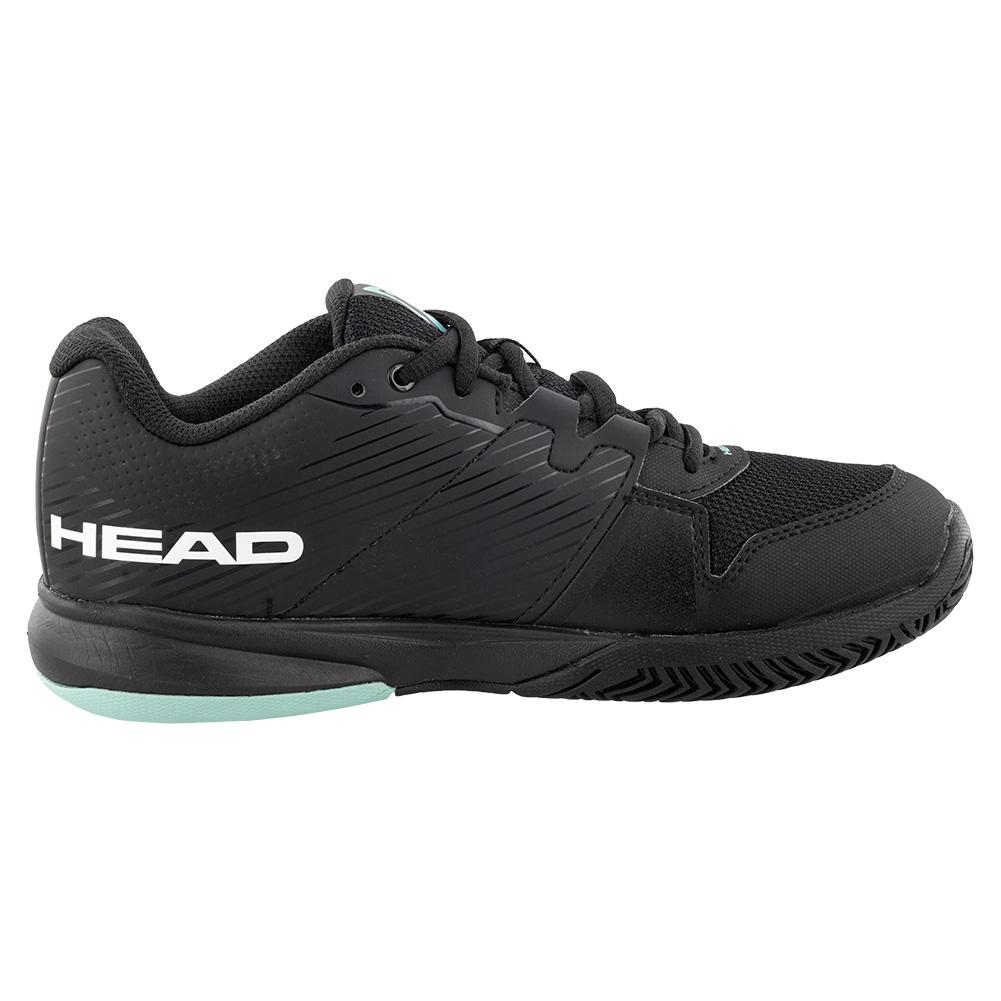 Men`s Revolt Court Tennis Shoes Black and Teal Footwear Head