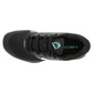 Men`s Revolt Court Tennis Shoes Black and Teal Footwear Head