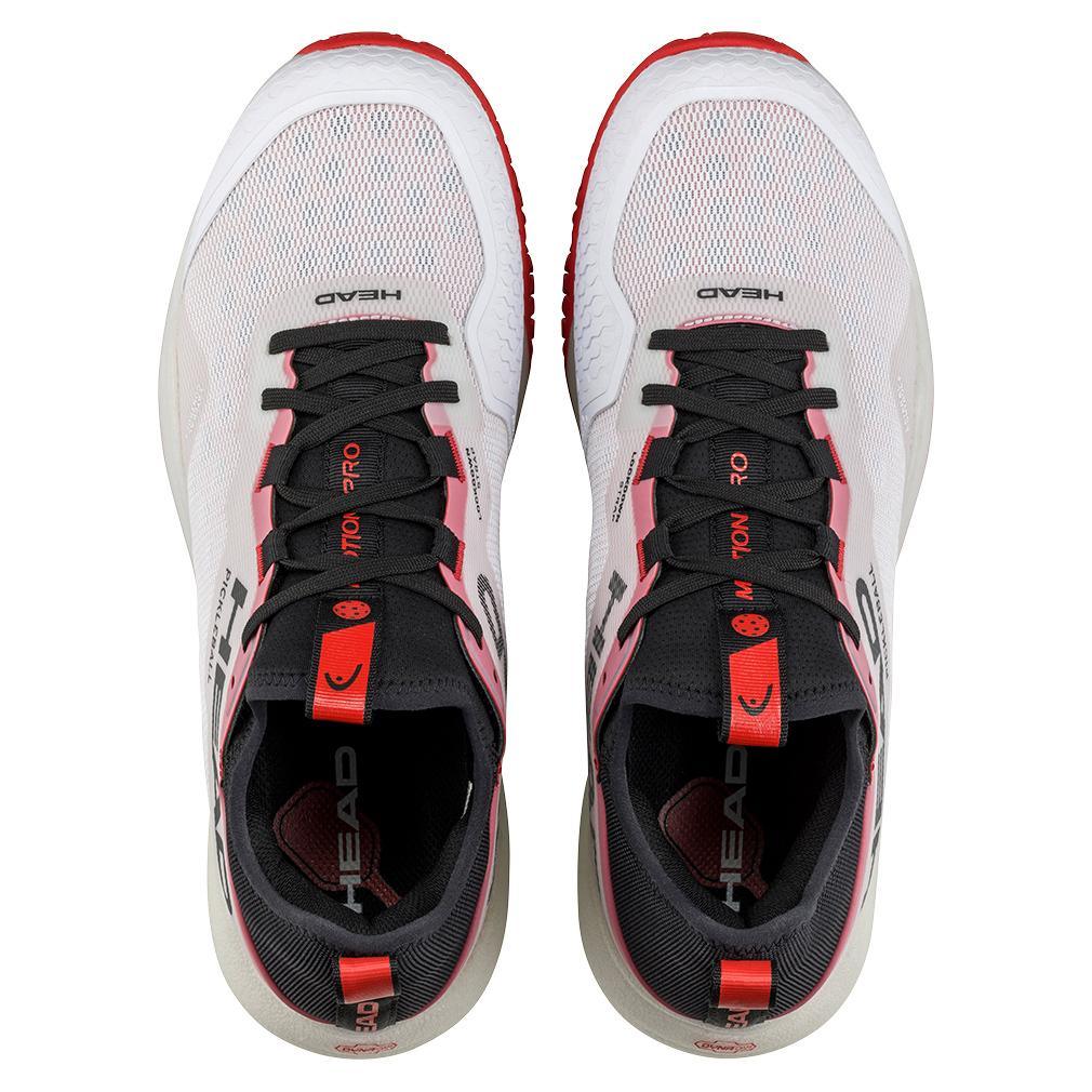 Men`s Motion Pro Pickleball Shoes White and Red Footwear Head