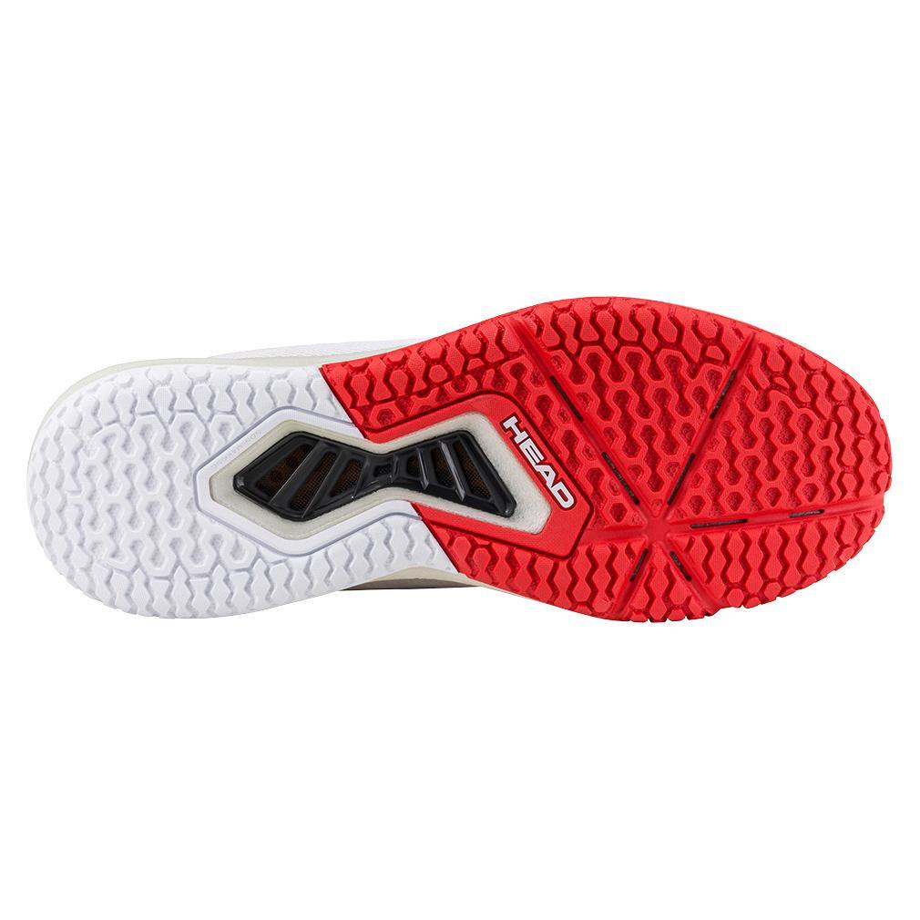 Men`s Motion Pro Pickleball Shoes White and Red Footwear Head