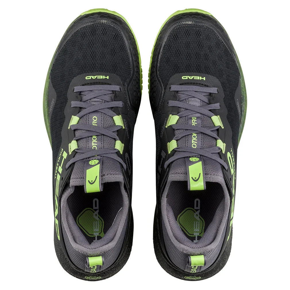 Men`s Motion Pro Pickleball Shoes Black and Lime Footwear Head