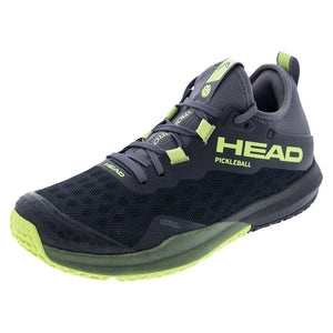 Men`s Motion Pro Pickleball Shoes Black and Lime Footwear Head