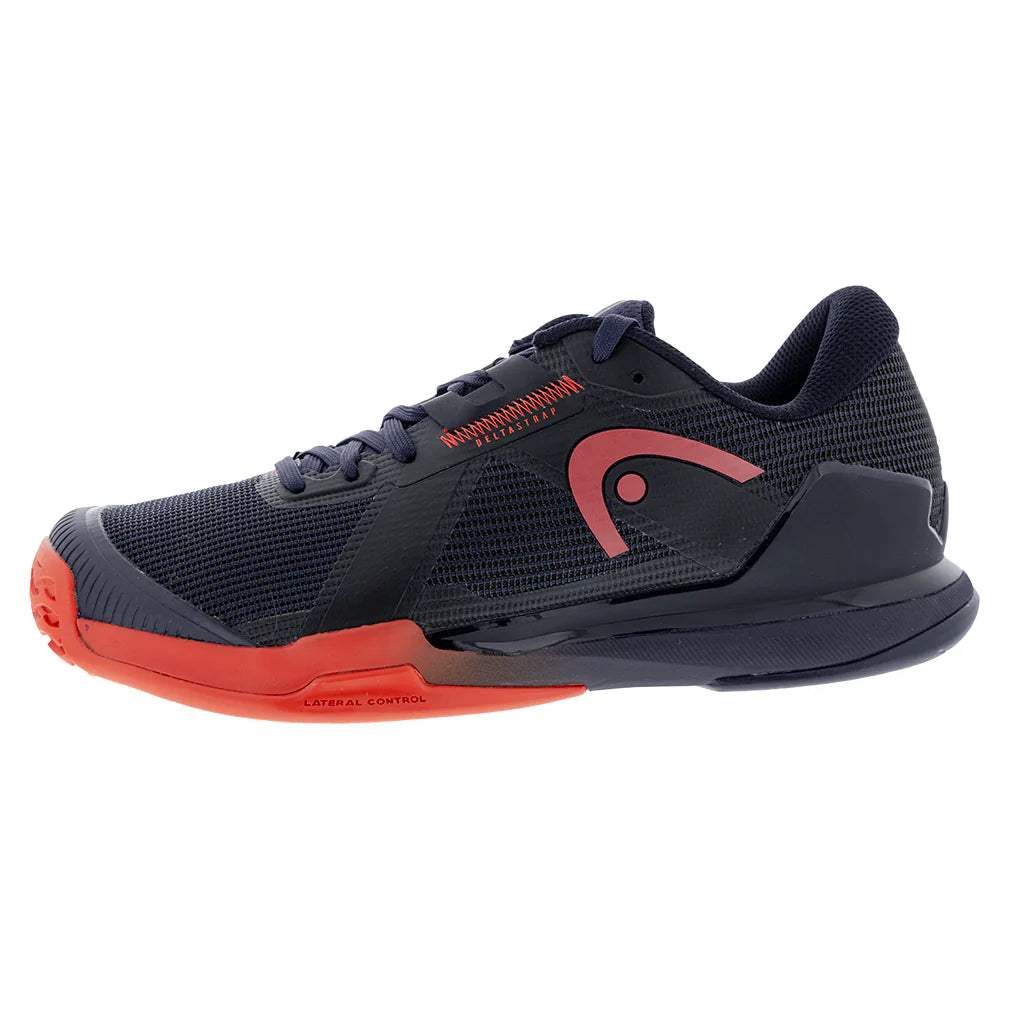 Men`s Sprint Pro 4.0 Wide Tennis Shoes Dark Blue and Red Footwear Head