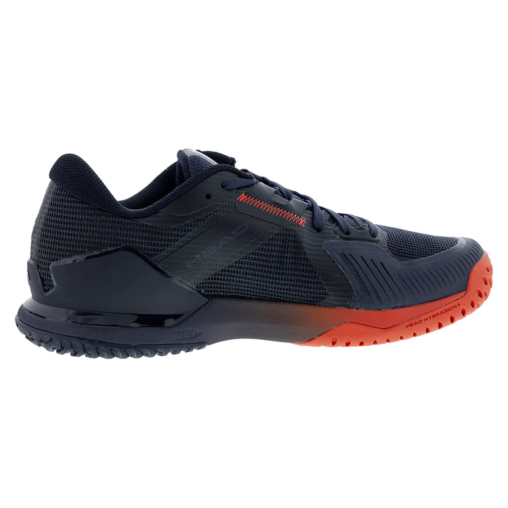 Men`s Sprint Pro 4.0 Wide Tennis Shoes Dark Blue and Red Footwear Head