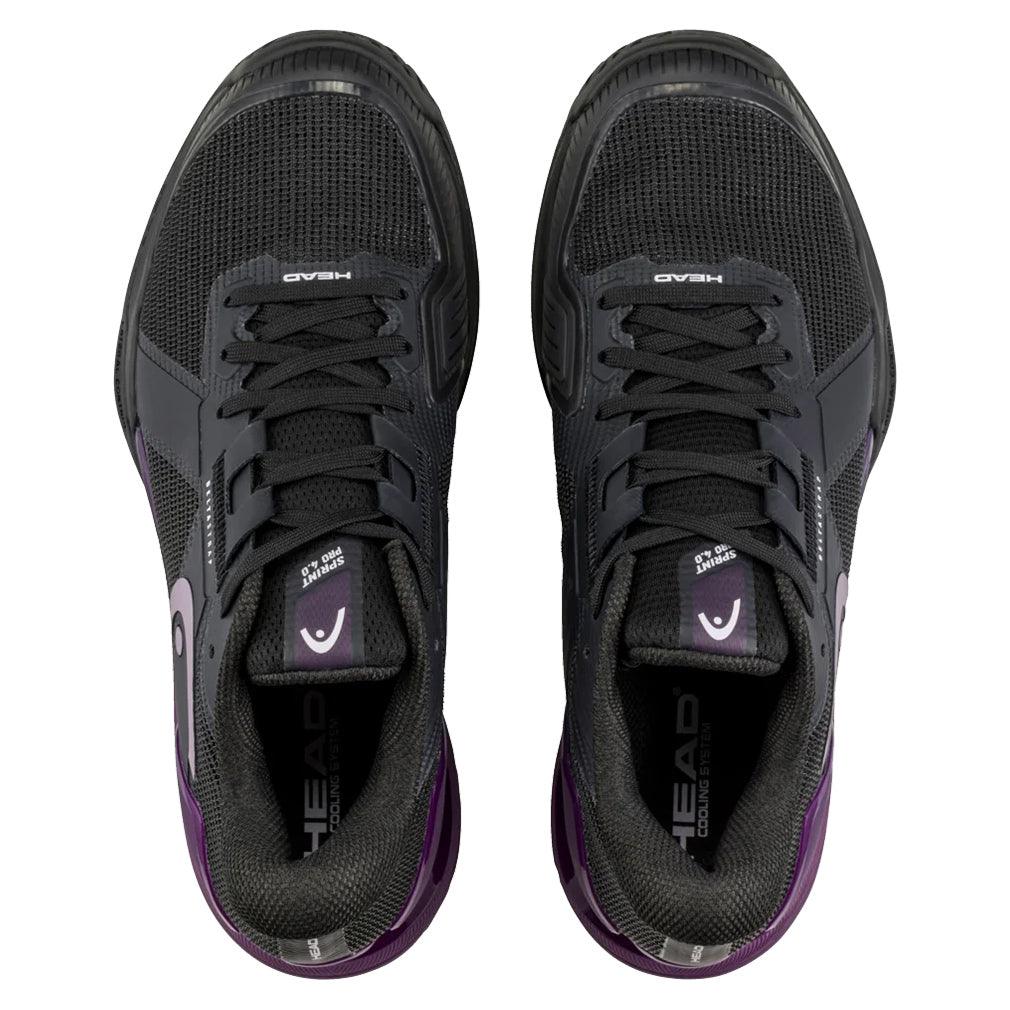 Women`s Sprint Pro 4.0 Tennis Shoes Black and Plum Footwear Head