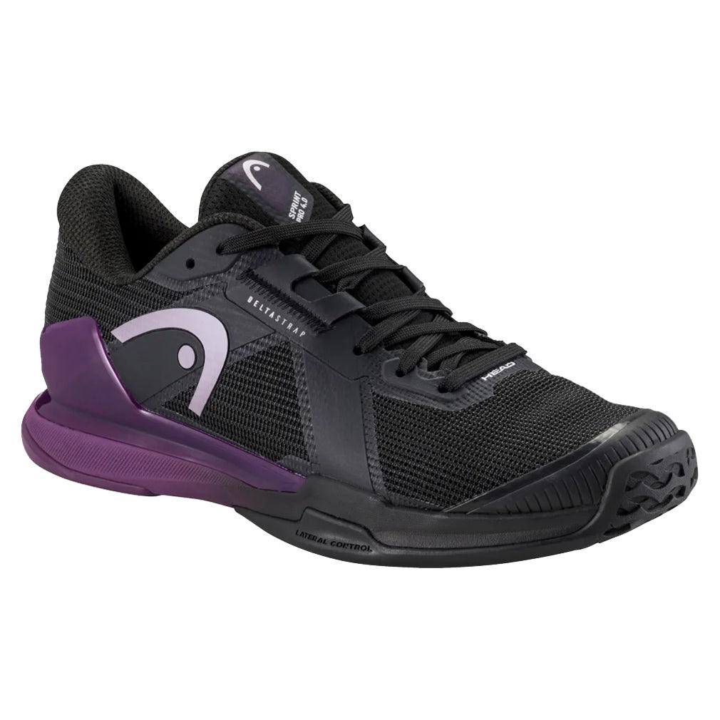 Women`s Sprint Pro 4.0 Tennis Shoes Black and Plum Footwear Head