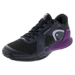 Women`s Sprint Pro 4.0 Tennis Shoes Black and Plum Footwear Head