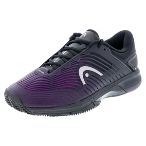 Women`s Revolt Pro 4.5 Clay Tennis Shoes Black and Plum Footwear Head
