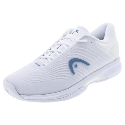 Women`s Revolt Pro 4.5 Tennis Shoes White and Twilight Blue Footwear Head