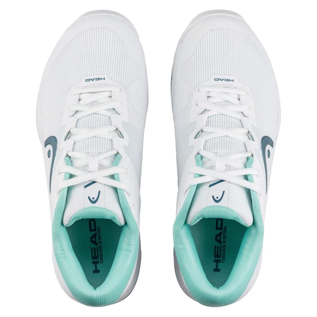 Women`s Revolt Evo 2.0 Tennis Shoes White and Turquoise Footwear Head