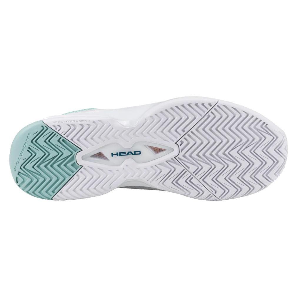 Women`s Revolt Evo 2.0 Tennis Shoes White and Turquoise Footwear Head