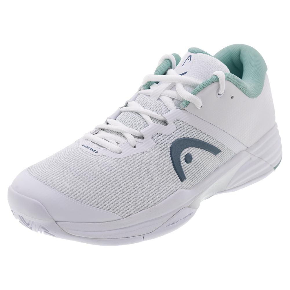 Women`s Revolt Evo 2.0 Tennis Shoes White and Turquoise Footwear Head