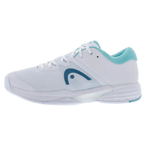 Women`s Revolt Evo 2.0 Tennis Shoes White and Turquoise Footwear Head