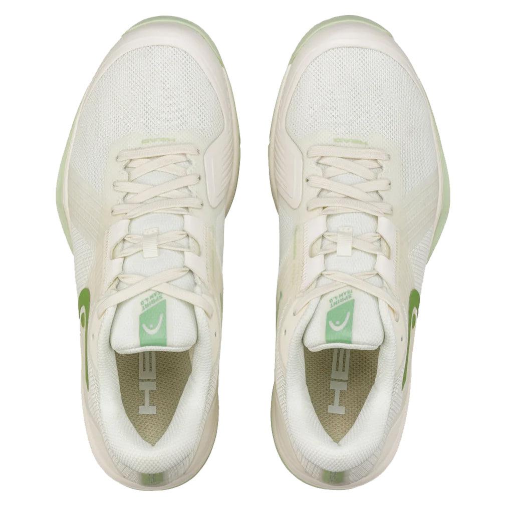 Women`s Sprint Team 4.0 Tennis Shoes Chalk White and Light Green Footwear Head