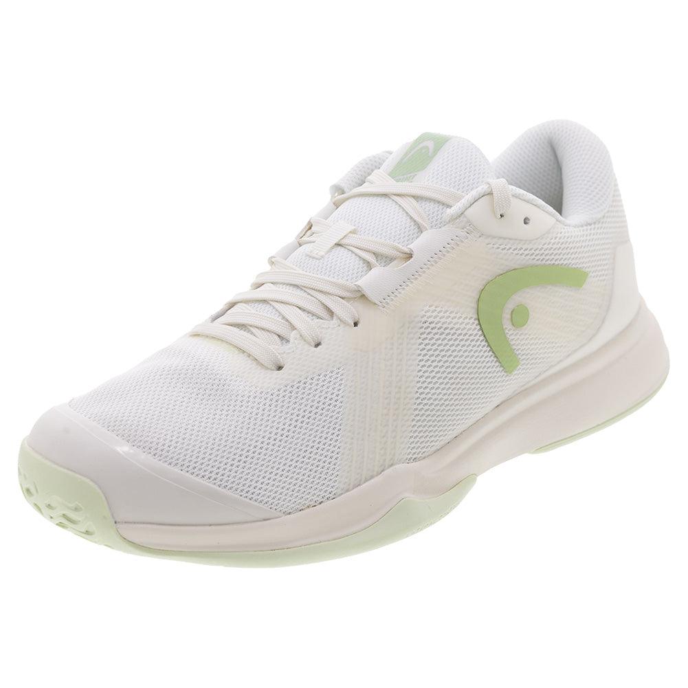 Women`s Sprint Team 4.0 Tennis Shoes Chalk White and Light Green Footwear Head