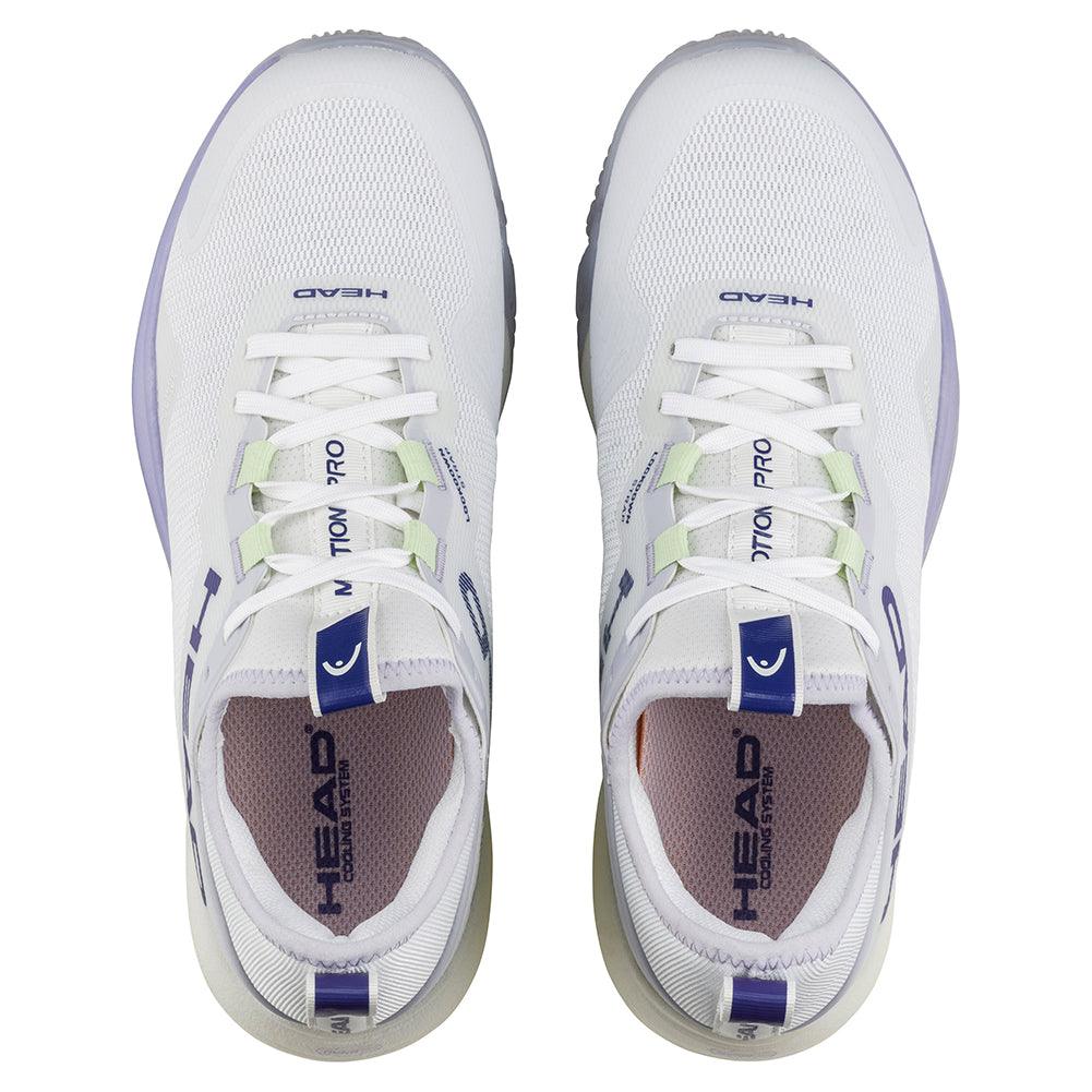 Women`s Motion Pro Padel Shoes White and Lavender Footwear Head