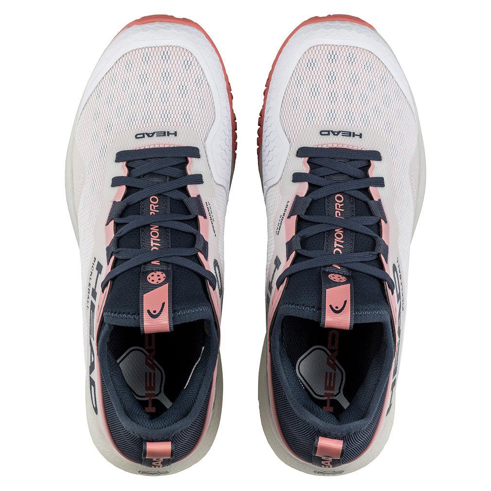 Women`s Motion Pro Pickleball Shoes White and Blueberry Footwear Head