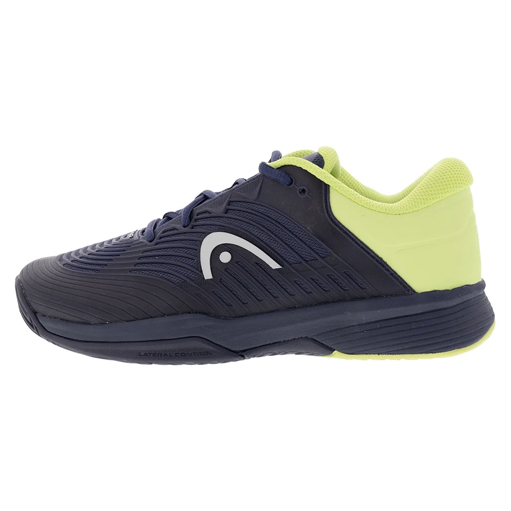 Juniors Revolt Pro 4.5 Tennis Shoes Navy and Lime Footwear Head