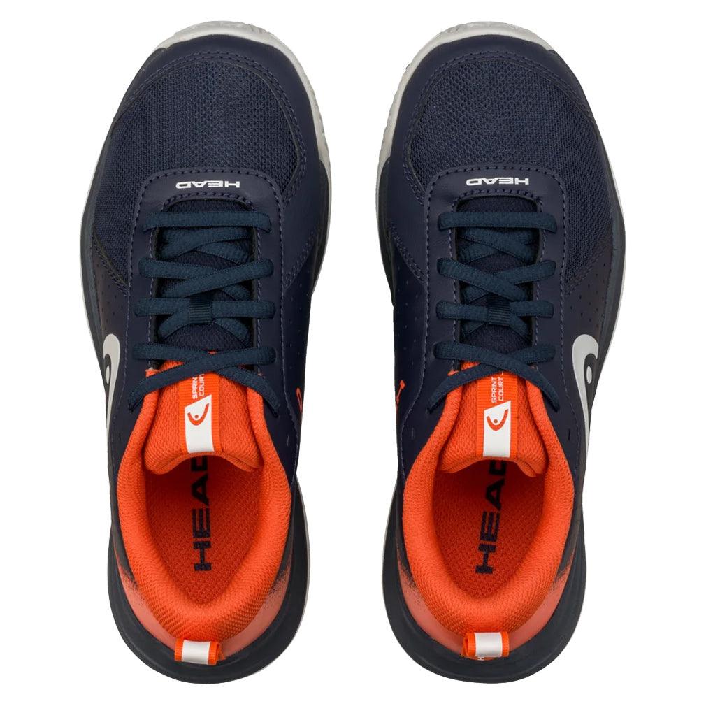 Juniors Sprint Court 4.0 Tennis Shoes Dark Blue and Red Footwear Head