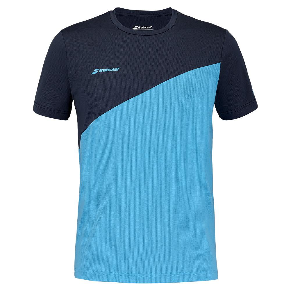 Men`s Drive Crew Neck Tennis Top Blue Apparel Babolat