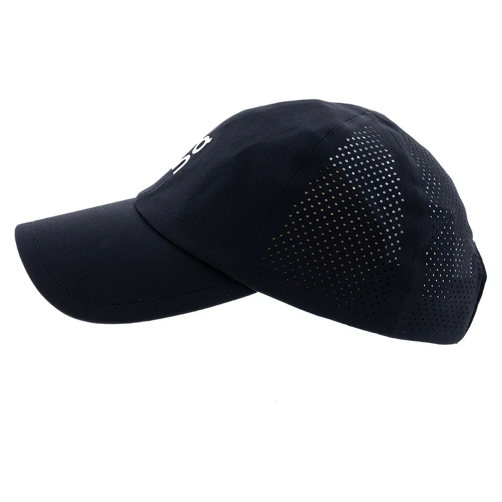 Unisex Court Tennis Cap Black Apparel On