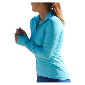 Women's Mock Zip Tennis Top Apparel BloqUV