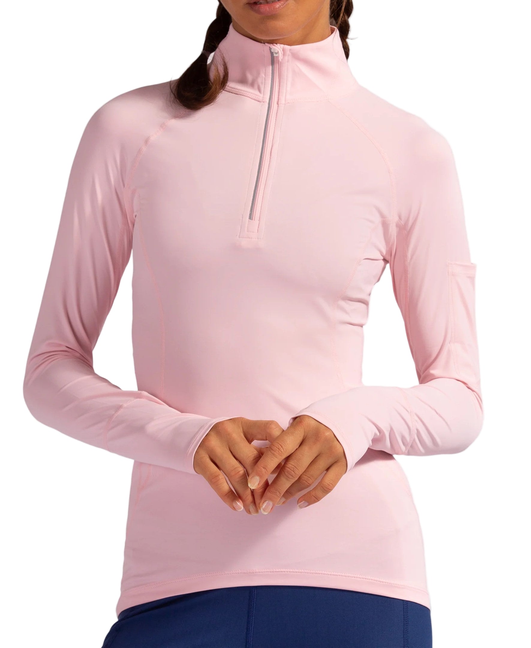 Women's Mock Zip Tennis Top Apparel BloqUV