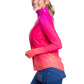 Womens Relaxed Mock Zip Tennis Top Flowers of the Sun Apparel BloqUV