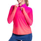 Womens Relaxed Mock Zip Tennis Top Flowers of the Sun Apparel BloqUV