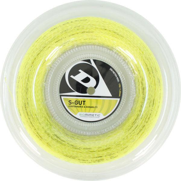 S-Gut 17G Yellow Tennis String Reel Strings Dunlop