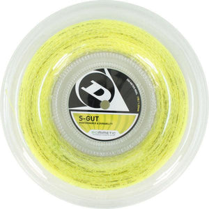 S-Gut 17G Yellow Tennis String Reel Strings Dunlop