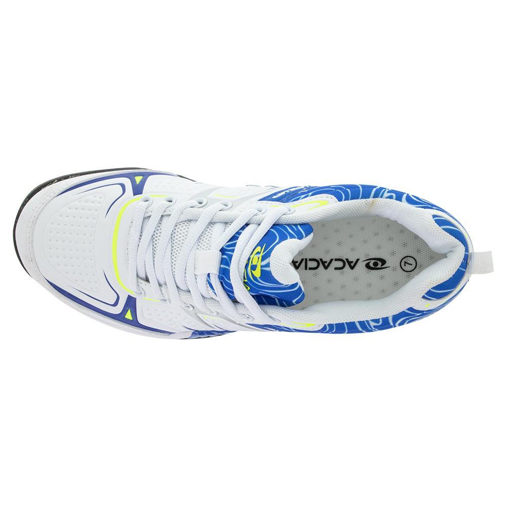 Unisex Dinkshot Pickleball Shoes White and Royal Acacia
