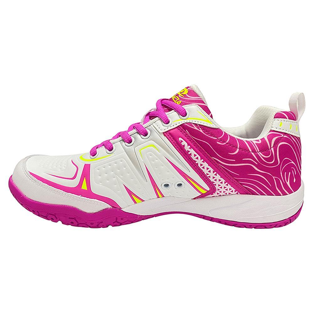 Women`s DinkShot Pickleball Shoes White and Pink Footwear Acacia
