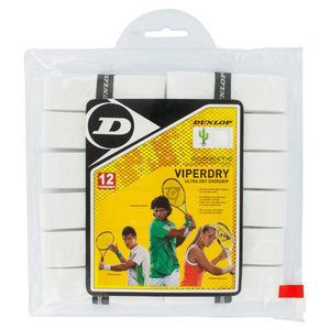 Viperdry White 12 Pack Ultra Dry Tennis Overgrip Accessories Dunlop