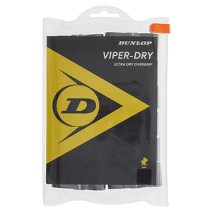 Viperdry Black 12 Pack Ultra Dry Tennis Overgrip Accessories Dunlop