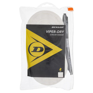 Viperdry White 30 Pack Ultra Dry Tennis Overgrip Accessories Dunlop