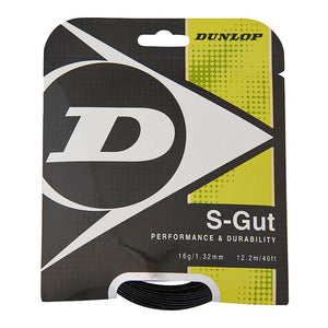 S-Gut 16G Black Tennis String Strings Dunlop