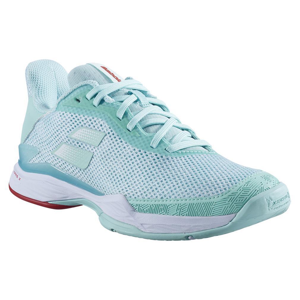 Women's Jet Tere All Court Tennis Shoes Yucca and White Footwear Babolat
