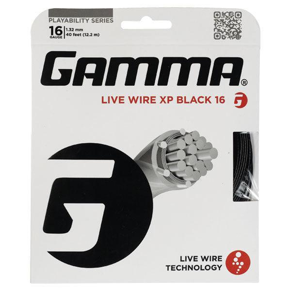 Live Wire XP Black 16G Tennis String Strings Gamma